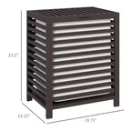 Cesto portabiancheria in bambù HOMCOM con coperchio, cesto portabiancheria con sacco interno rimovibile, 50,1 x 36,2 x 59,7 cm, caffè