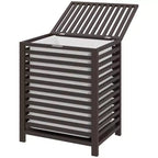 Cesto portabiancheria in bambù HOMCOM con coperchio, cesto portabiancheria con sacco interno rimovibile, 50,1 x 36,2 x 59,7 cm, caffè