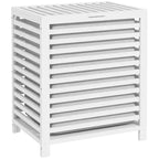 Cesto portabiancheria in bambù HOMCOM con coperchio, cesto portabiancheria con sacco interno rimovibile, 50,1 x 36,2 x 59,7 cm, caffè