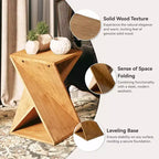 COZAYH Tavolino da Notte Rustico, Design Quadrato con Piedistallo Solido, per Salotti, Camere da Letto o Uffici, Installazione e Montaggio Facili, Marrone