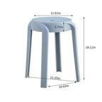Okak Sgabelli da Pranzo in Plastica, Confezione da 6, Sgabelli Impilabili, Sgabello da Bar Portatile, Sedie Flessibili per Interni ed Esterni per Aula Ufficio Casa