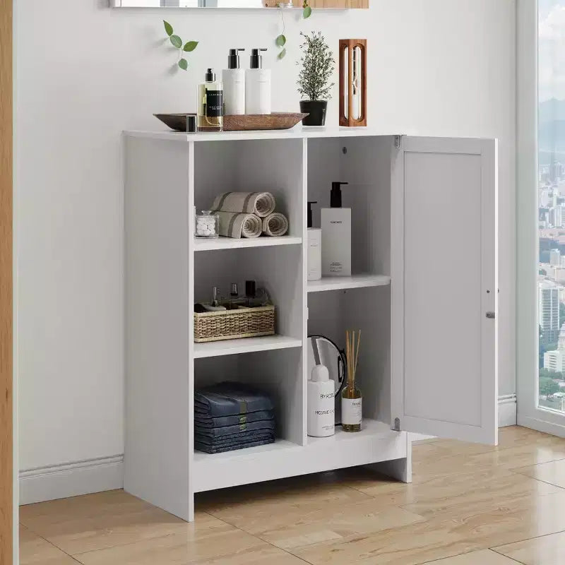 GDFStudio Azir Meuble de Rangement sur Pied style Ferme de 23,62 po avec Porte et Étagères Réglables