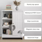 GDFStudio Azir Meuble de Rangement sur Pied style Ferme de 23,62 po avec Porte et Étagères Réglables