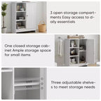 GDFStudio Azir Meuble de Rangement sur Pied style Ferme de 23,62 po avec Porte et Étagères Réglables