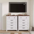 Comò verticale autoportante da 41,3" con cassetti e contenitore, cassettiera in legno per soggiorno, camera da letto, ingresso, camera da letto