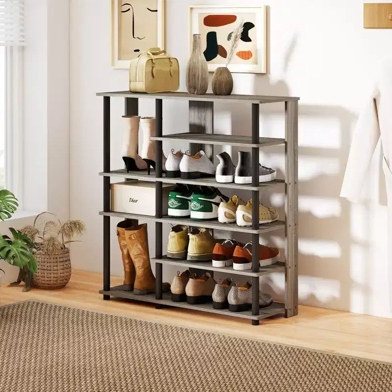 Scarpiera a 6 Ripiani HOMLUX Scaffale Porta Scarpe Indipendente, Contiene 13 Paia