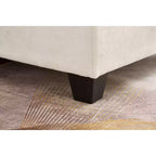 MAYEERTY Chaise longue 51 Oversize con pouf, rivestimento in ciniglia felpata, nero, contenitore, comfort