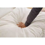 MAYEERTY Chaise longue 51 Oversize con pouf, rivestimento in ciniglia felpata, nero, contenitore, comfort