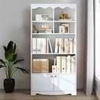 GustoWave Libreria a 5 Ripiani, Grande Scaffale da Terra Alto 160 cm, Scaffale Portaoggetti per Giocattoli, Scaffale Contenitore