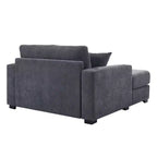Merax Moderna Chaise Longue in ciniglia con stazione di ricarica, portabicchieri e cuscini lavabili