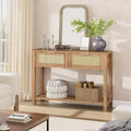 Rattan console table,console table with drawers,console table with storage,entrance console table