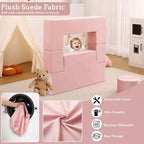 Divano da gioco modulare per bambini a 6 pezzi, divano in schiuma convertibile per bambini con fodera rimovibile per camera da letto e sala giochi