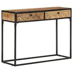 vidaXL Tavolo Consolle 100x35x75 cm in Legno Massello di Mango
