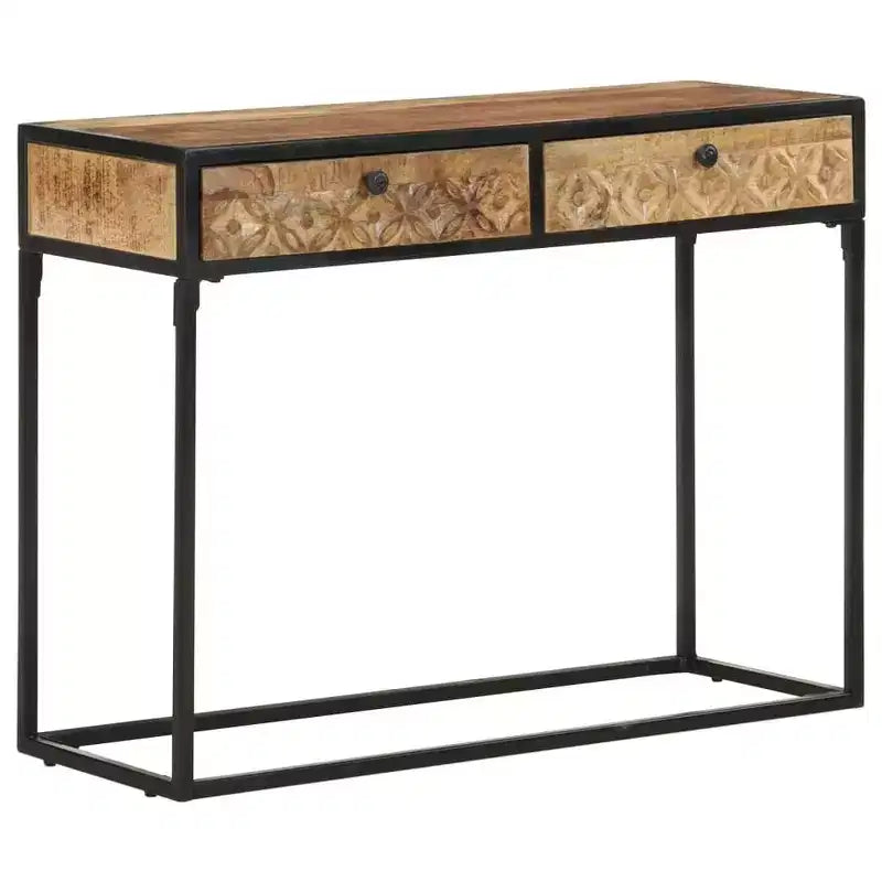 vidaXL Tavolo Consolle 100x35x75 cm in Legno Massello di Mango