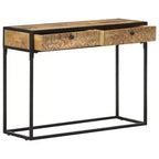vidaXL Tavolo Consolle 100x35x75 cm in Legno Massello di Mango