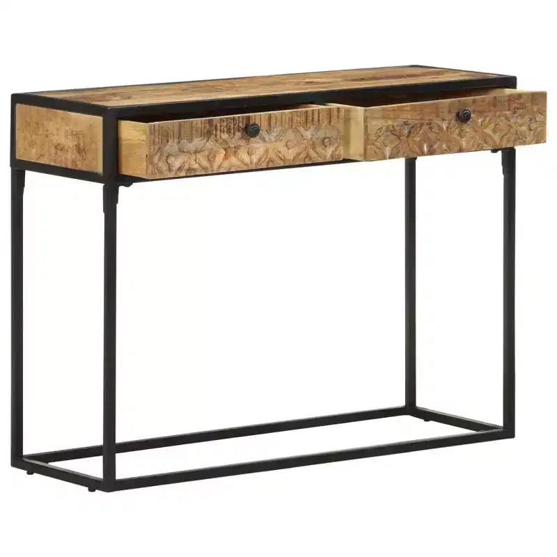 vidaXL Tavolo Consolle 100x35x75 cm in Legno Massello di Mango