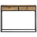 vidaXL Tavolo Consolle 100x35x75 cm in Legno Massello di Mango