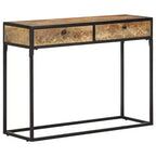 vidaXL Tavolo Consolle 100x35x75 cm in Legno Massello di Mango