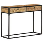 vidaXL Tavolo Consolle 100x35x75 cm in Legno Massello di Mango