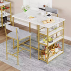 1 tavolo da pranzo e 2 sedie alte, set da pranzo bar, facile da montare, set da tavolo moderno e compatto per cucina, sala da pranzo, piccoli spazi, mobili per la casa