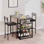 1 tavolo da pranzo e 2 sedie alte, set da pranzo bar, facile da montare, set da tavolo moderno e compatto per cucina, sala da pranzo, piccoli spazi, mobili per la casa