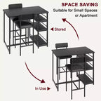 1 tavolo da pranzo e 2 sedie alte, set da pranzo bar, facile da montare, set da tavolo moderno e compatto per cucina, sala da pranzo, piccoli spazi, mobili per la casa