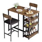 1 tavolo da pranzo e 2 sedie alte, set da pranzo bar, facile da montare, set da tavolo moderno e compatto per cucina, sala da pranzo, piccoli spazi, mobili per la casa
