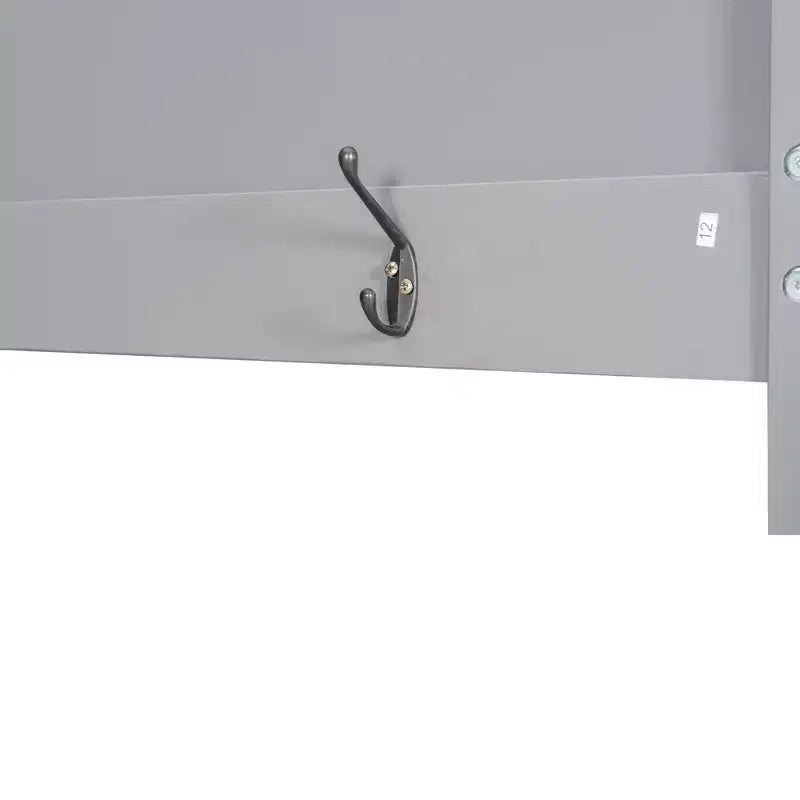 Letto a castello in legno Whisen Queen Size con ripiani portaoggetti, cassettiera, luce LED e stazione di ricarica USB