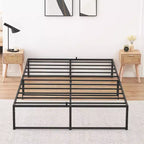 Acekool Letto Matrimoniale in Metallo da 14 Pollici, Robusto Supporto, Facile da Montare, Nessuna Rete a Molle Necessaria, Design Robusto con Spazio Contenitore Sotto al Letto