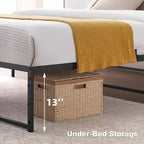 Acekool Letto Matrimoniale in Metallo da 14 Pollici, Robusto Supporto, Facile da Montare, Nessuna Rete a Molle Necessaria, Design Robusto con Spazio Contenitore Sotto al Letto
