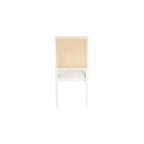 Meridian Furniture, Sedia da Pranzo Butterfly in Tessuto Strutturato di Lino Crema, Set da 2