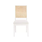 Meridian Furniture, Sedia da Pranzo Butterfly in Tessuto Strutturato di Lino Crema, Set da 2