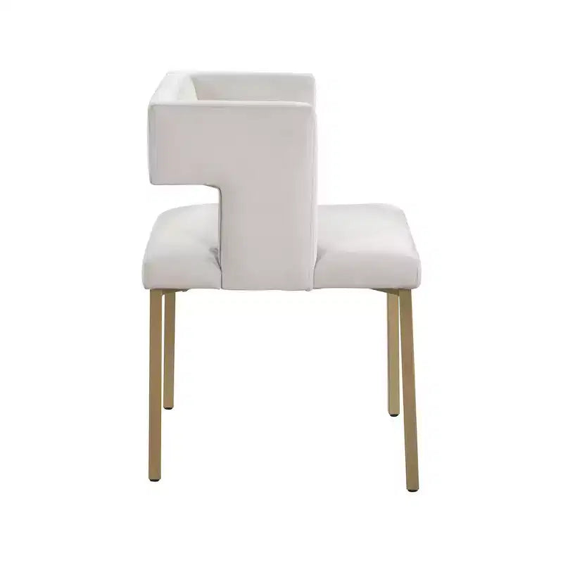 Meridian Furniture, Sedia da pranzo Caleb in velluto, set da 2