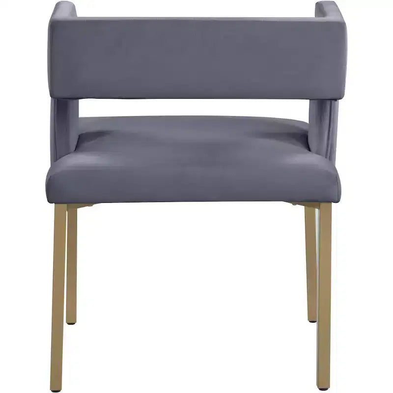Meridian Furniture, Sedia da pranzo Caleb in velluto, set da 2