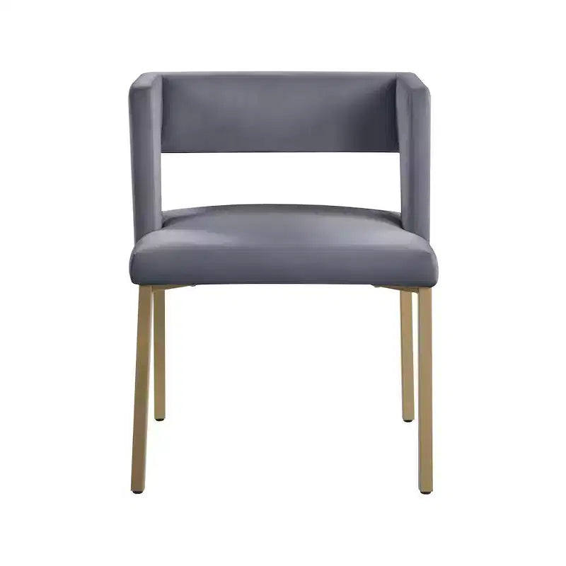 Meridian Furniture, Sedia da pranzo Caleb in velluto, set da 2