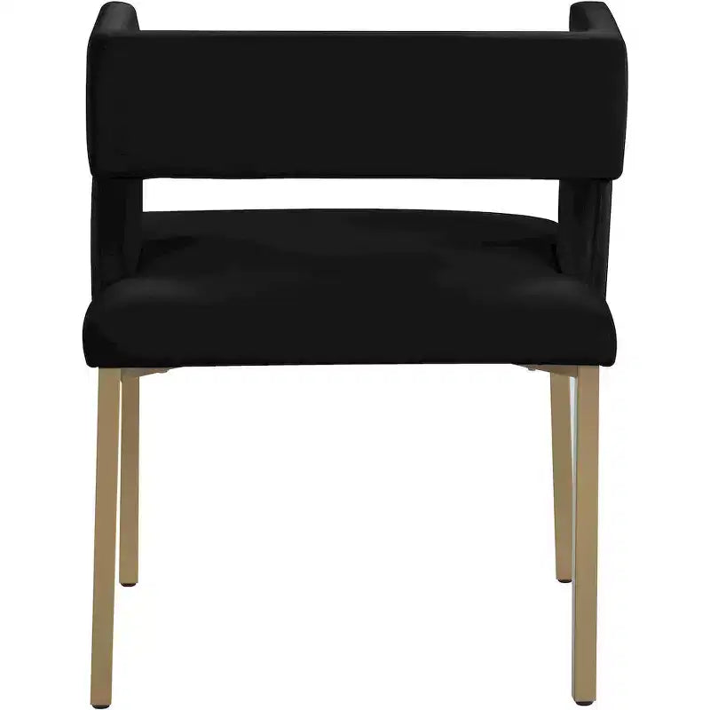 Meridian Furniture, Sedia da pranzo Caleb in velluto, set da 2