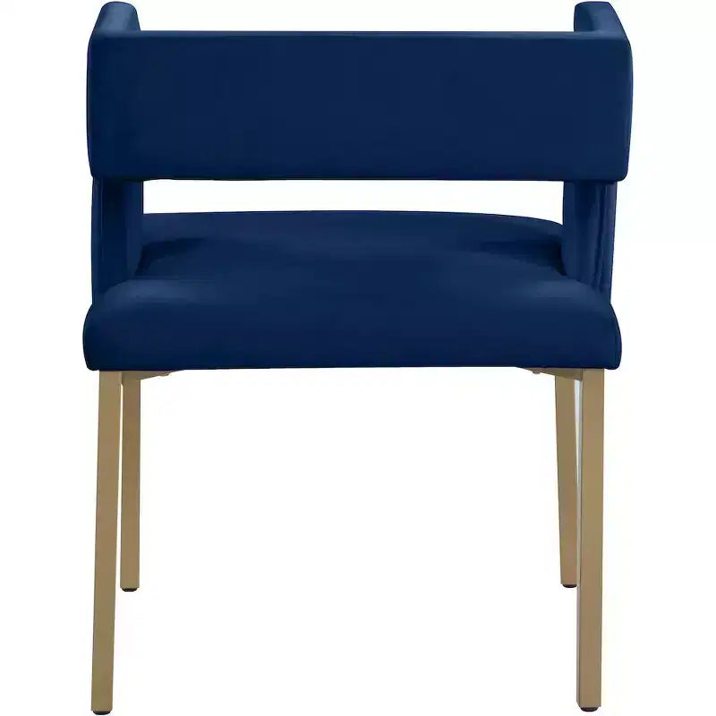 Meridian Furniture, Sedia da pranzo Caleb in velluto, set da 2