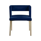 Meridian Furniture, Sedia da pranzo Caleb in velluto, set da 2