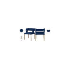 Meridian Furniture, Sedia da pranzo Caleb in velluto, set da 2