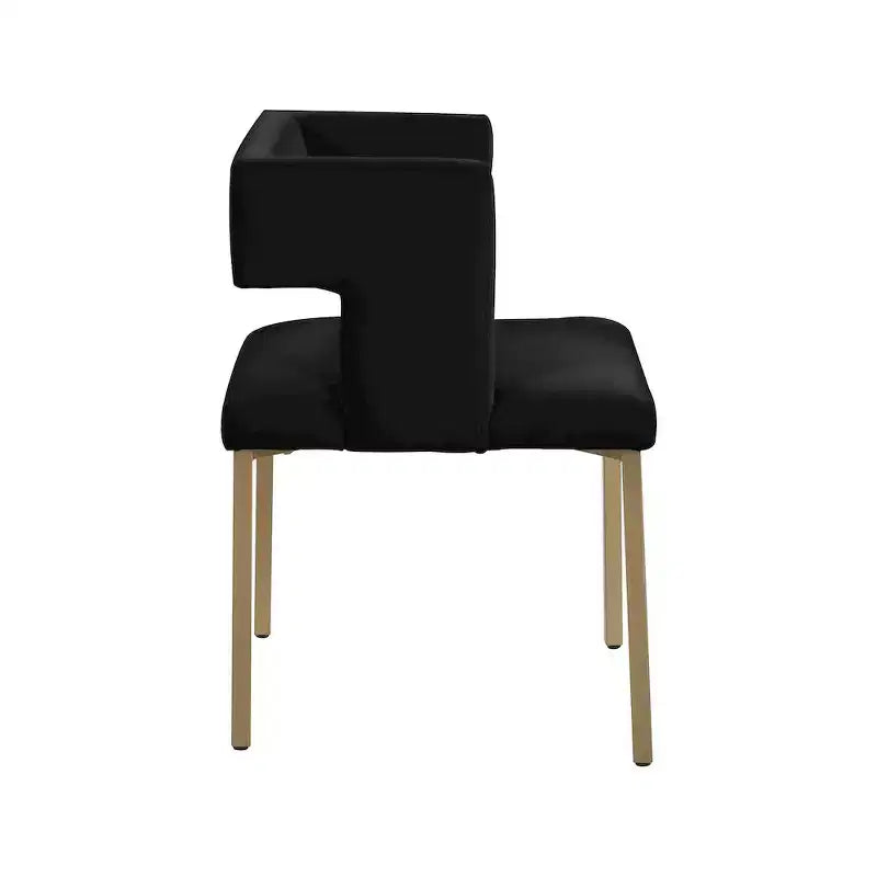 Meridian Furniture, Sedia da pranzo Caleb in velluto, set da 2
