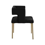 Meridian Furniture, Sedia da pranzo Caleb in velluto, set da 2