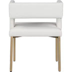 Meridian Furniture, Sedia da pranzo Caleb in velluto, set da 2