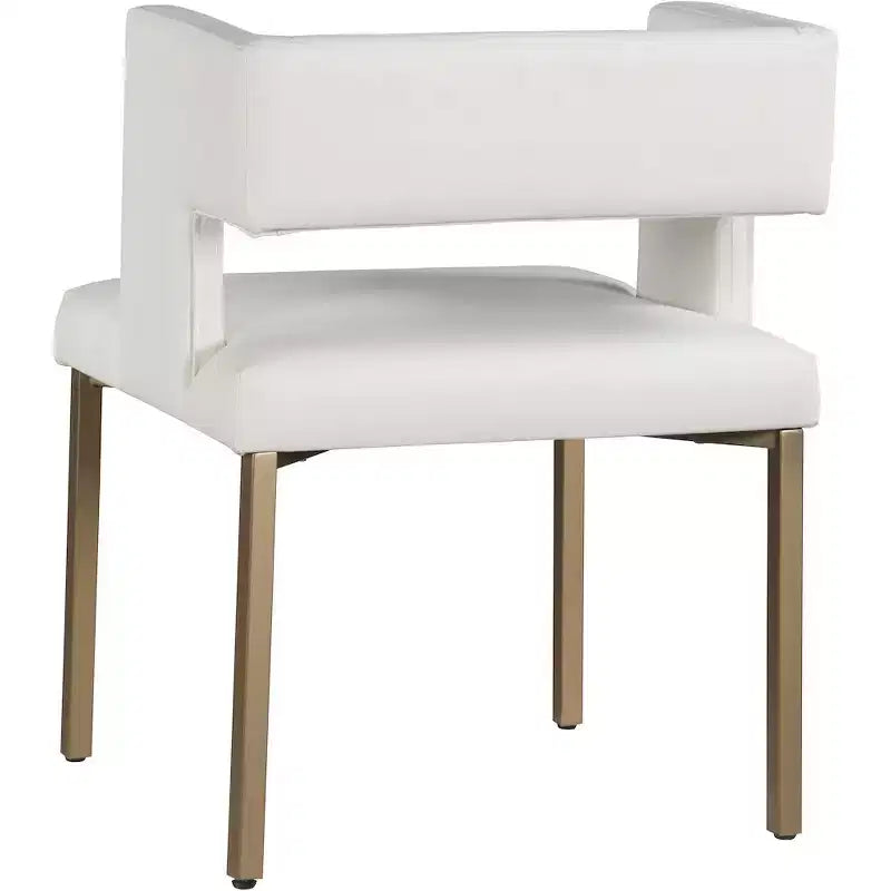 Meridian Furniture, Sedia da pranzo Caleb in velluto, set da 2