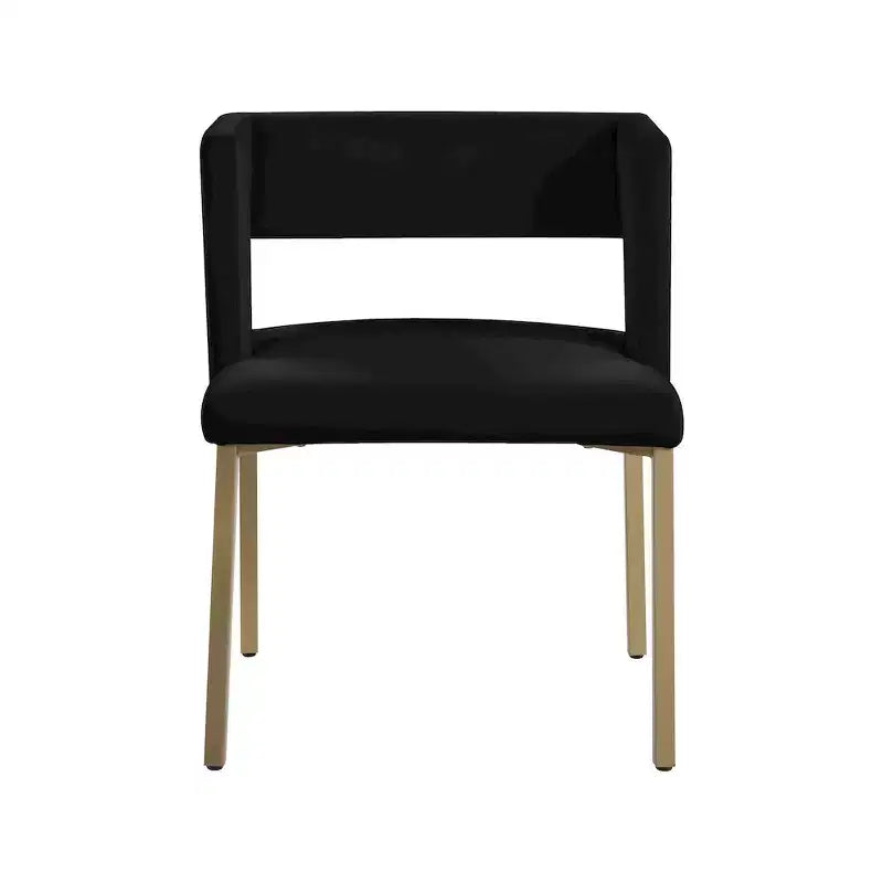 Meridian Furniture, Sedia da pranzo Caleb in velluto, set da 2