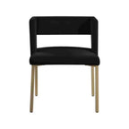 Meridian Furniture, Sedia da pranzo Caleb in velluto, set da 2
