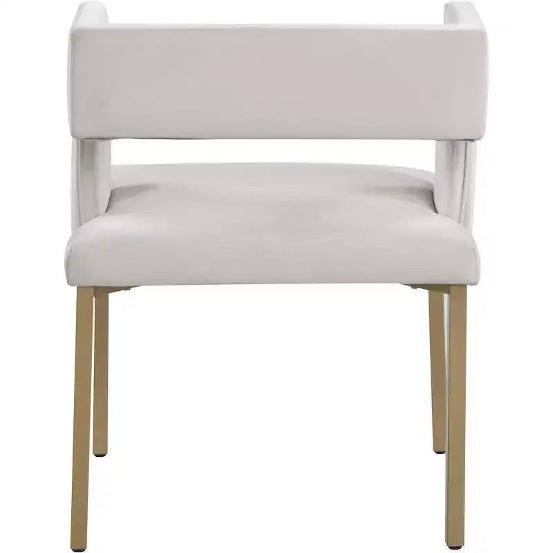 Meridian Furniture, Sedia da pranzo Caleb in velluto, set da 2
