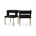 Meridian Furniture,Caleb Velvet Dining Chair, Set of 2