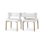 Meridian Furniture, Sedia da pranzo Caleb in velluto, set da 2