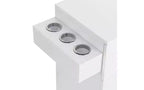 Karl Home Armadietto per barbiere in legno autoportante con 2 cassetti, 1 armadietto e 6 supporti per asciugacapelli