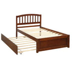 Base letto a piattaforma in legno Twin con letto estraibile Espresso